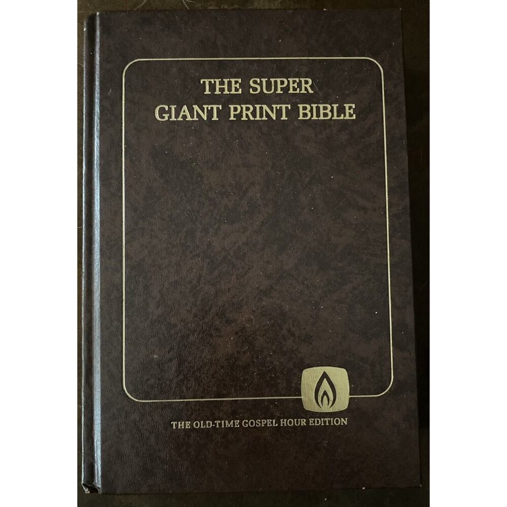 Bible Super Giant Print KJV Old Time Gospel Hour Edition 1983 Brown HC
